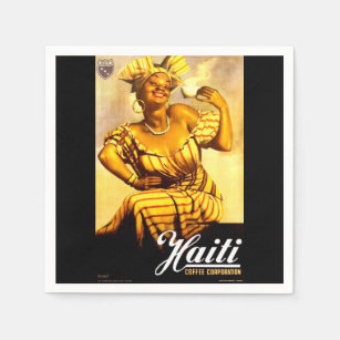 1950s Haiti Coffee Corporation ad print Napkin