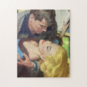 1950s hot office romance jigsaw puzzle