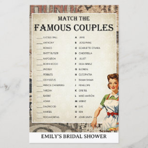 1950's Housewife Bridal Shower Game