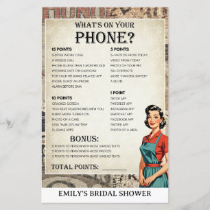 1950's Housewife Bridal Shower Games PRINTED