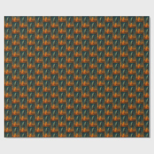 1950s inspired rocket ship wrapping paper