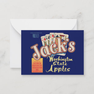 1950s Jack’s Washington State Apples crate label Card