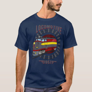 1950s locomotive train engine railroad tracks T-Shirt