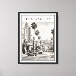 1950s Los Angeles California Vintage Canvas Print