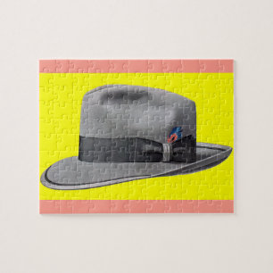 1950s mens fedora hat print jigsaw puzzle