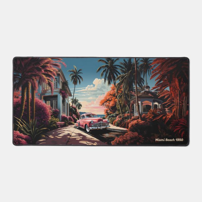1950s Miami Beach garden villa Desk Mat (Front)