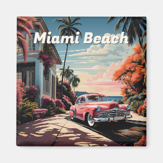 1950s Miami Beach garden villa Magnet