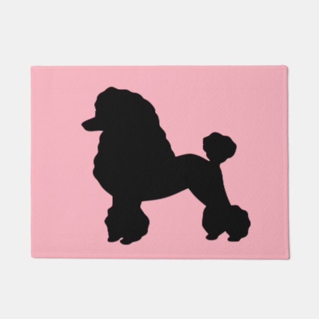 1950's Pink Poodle Skirt Inspired Door Mat (Front)