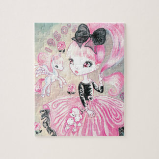 1950's poodle skirt girl jigsaw puzzle