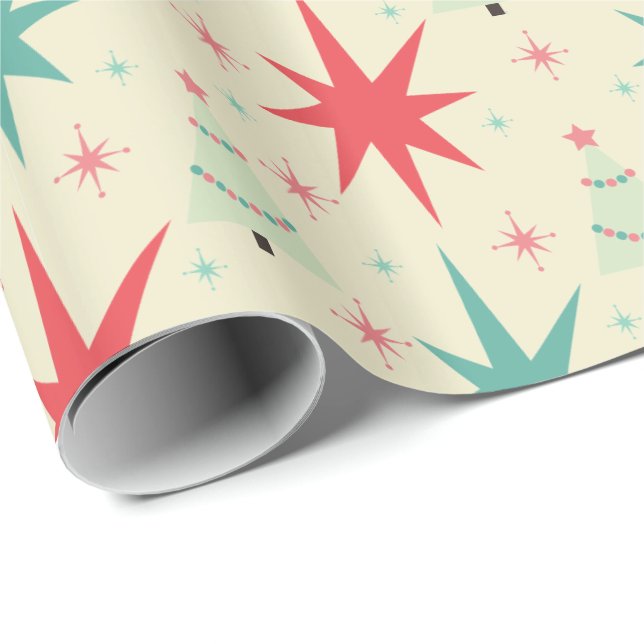 1950s Retro Christmas Wrapping Paper (Roll Corner)