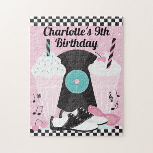 1950's Retro Diner Birthday Party Favour Jigsaw Puzzle