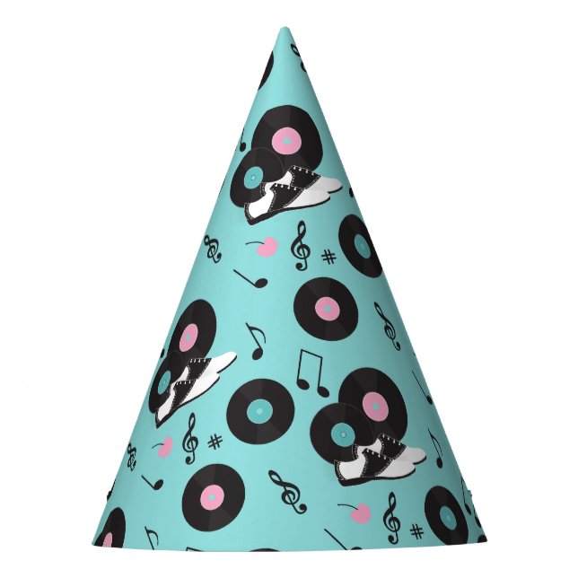 1950s Retro Diner Birthday Party Hat – Sock Hop Ro (Front)