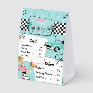 1950s Retro Diner Menu