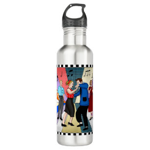 1950's Retro Nostalgic Couple Dancing 710 Ml Water Bottle