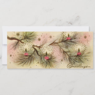 1950's Retro Pine Christmas Card