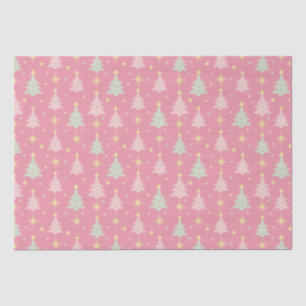 1950s Retro Pink and Green Christmas Tissue Paper