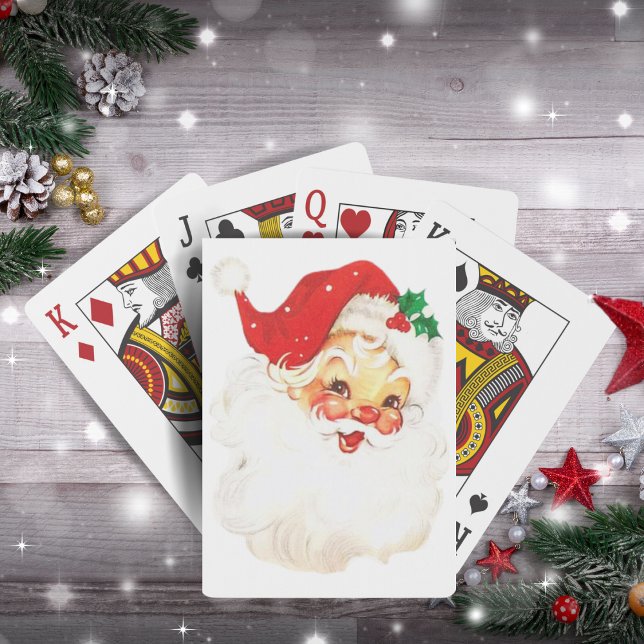 1950s Retro Santa Claus Christmas Playing Cards (1950s Retro Santa Claus Christmas Playing Cards)