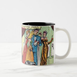 1950s Romantic Comic Best vintage comic gift Two-Tone Coffee Mug
