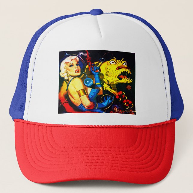 1950's SCI FI PULP GRAPHIC NOVEL Trucker Hat (Front)