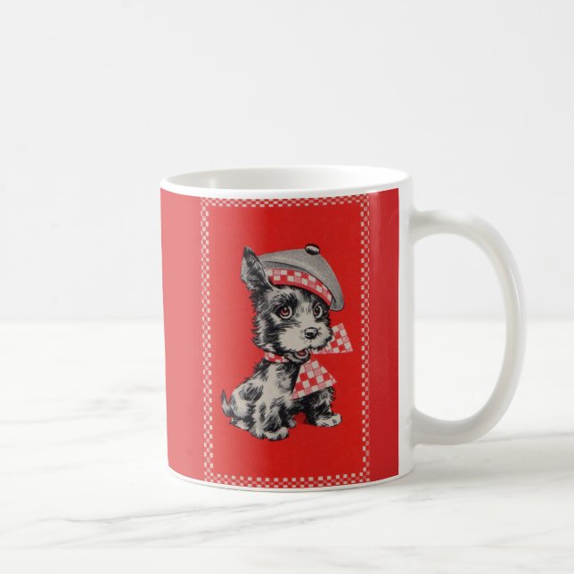 1950s Scottie dog in red Coffee Mug (Right)