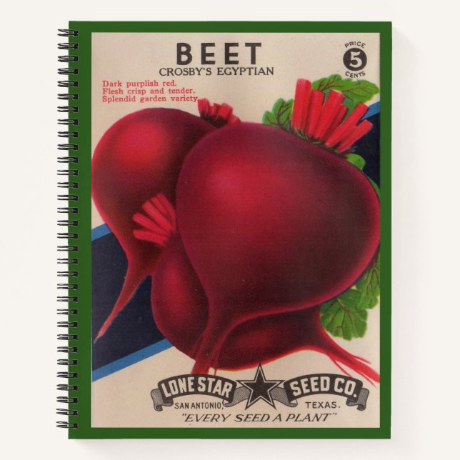  1950s seed packet Beets Notebook (Front)