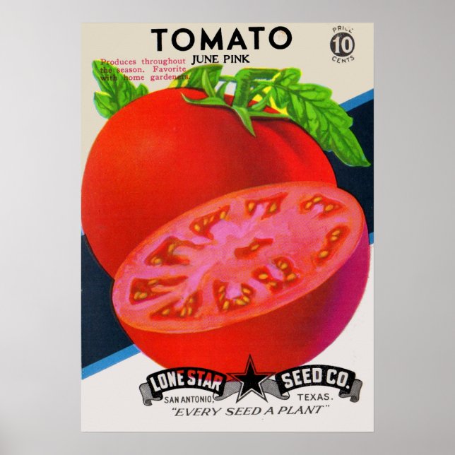  1950s seed packet tomato print (Front)