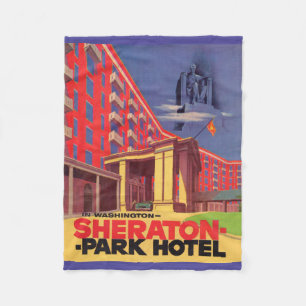 1950s Sheraton Park Hotel - Washington, DC ad Fleece Blanket