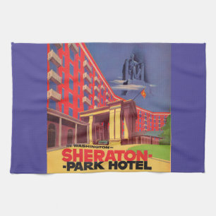1950s Sheraton Park Hotel - Washington, DC ad Tea Towel