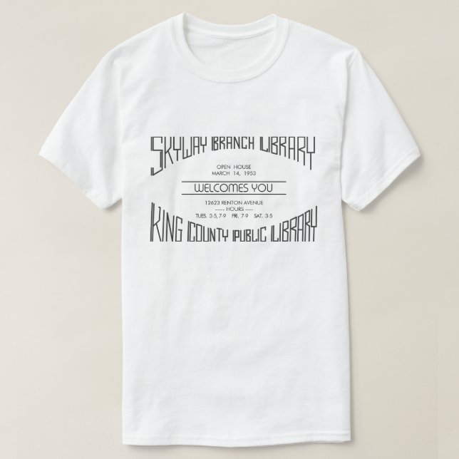 1950s Skyway Library T-Shirt (Design Front)