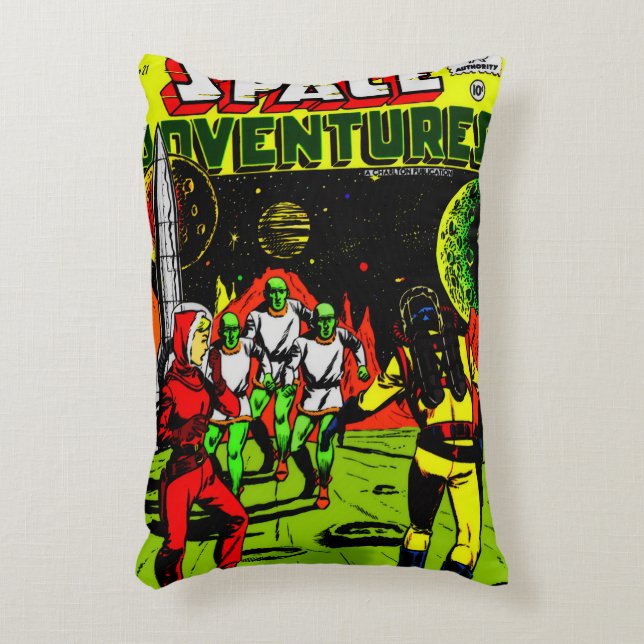 1950's SPACE Adventures Comic Pillow (Front(Vertical))