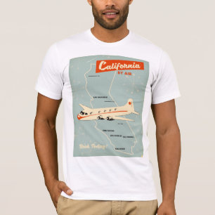 1950s style California "by air" travel poster T-Shirt