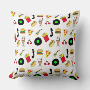 1950's Style Diner Food Nostalgic Cushion