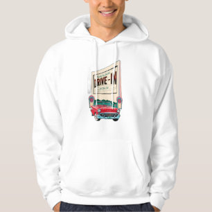  1950s-style drive-in movie hoodie