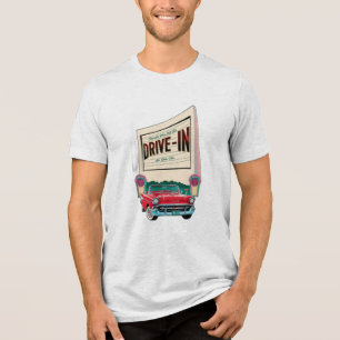 1950s-style drive-in movie Tri-Blend shirt