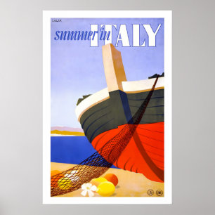 1950s Summer in Italy - Italian Seaside Vintage Poster