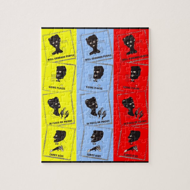 1950s three aces for Ace combs Jigsaw Puzzle (Vertical)