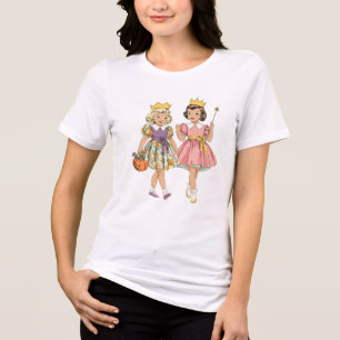 1950s Trick or Treat Girls Princess Halloween Tri-Blend Shirt