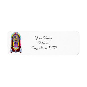 1950s Vintage Jukebox Return Address Label