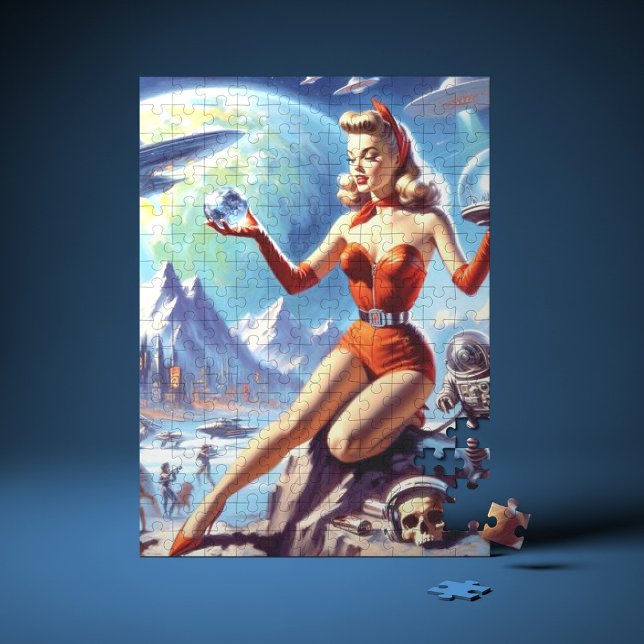 1950s Vintage Science Fiction Woman Jigsaw Puzzle (Creator Uploaded)