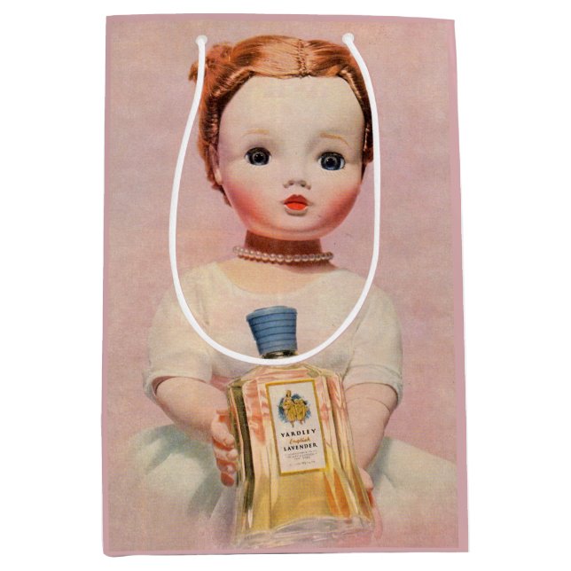 1950s Yardley ad with Madame Alexander doll Medium Gift Bag (Front)