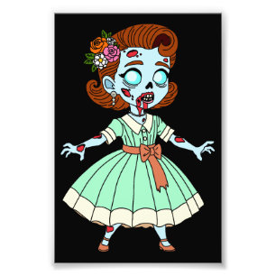1950s Zombie Girl Photo Print