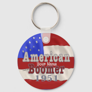 1951 Birthday Baby Boomer keychains