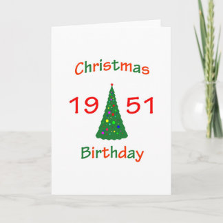 1951 Christmas Birthday Holiday Card