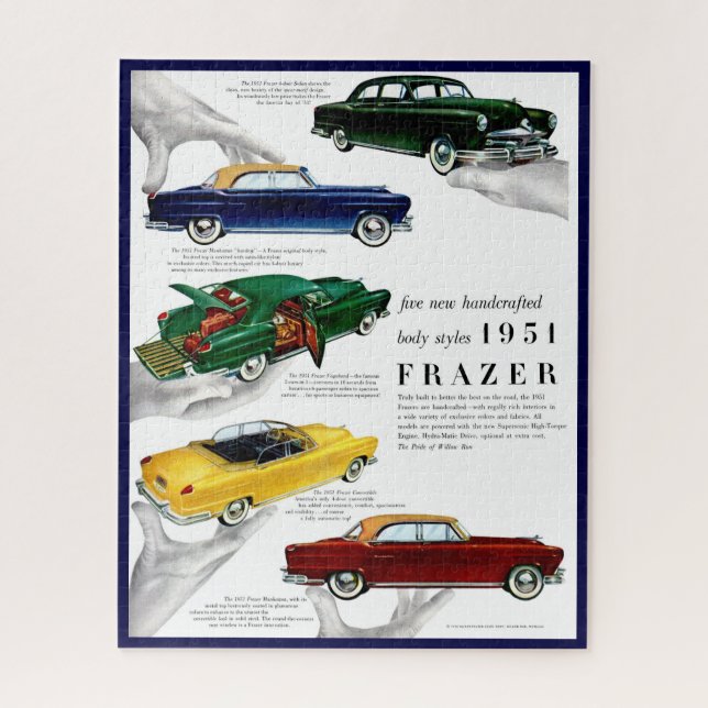 1951 Frazer automobile ad Jigsaw Puzzle (Vertical)