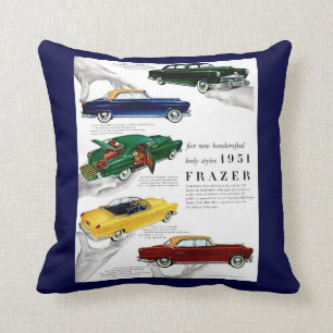 1951 Frazer automobile ad print Cushion