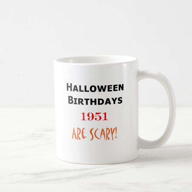 1951 halloween birthday coffee mug (Right)