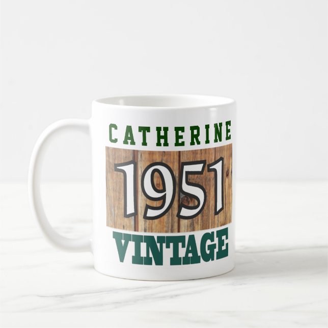 1951 Year of Birth - Birthday Celebration Coffee Mug (Left)