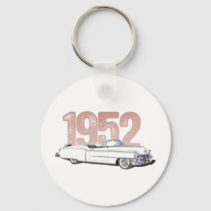 1952 Cadillac Coupe De Ville, white convertible Key Ring
