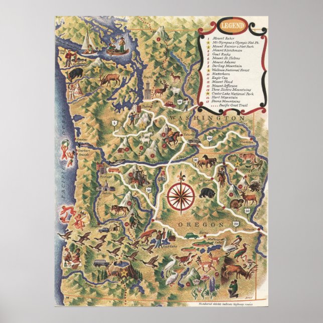 1952 Vacation in Oregon Poster (Front)