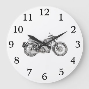 1952 Velocette Venom Motorcycle Large Clock